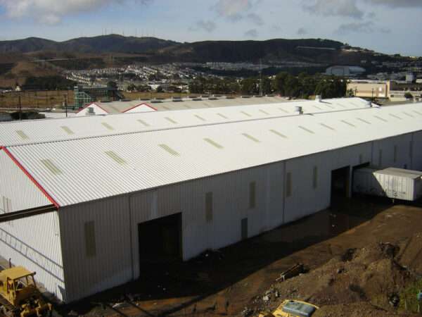 New steel roofing and siding at a garbage company in San Francisco, CA